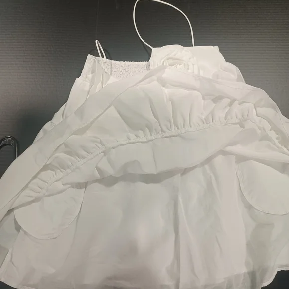 Zara White Rosette Minidress - Picture 6 of 8